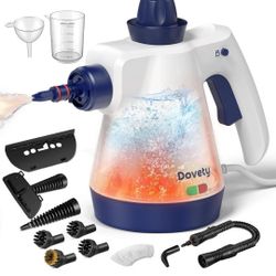Limpiador a vapor, limpiador de vapor de mano a presión para el hogar con 12 accesorios y bloqueo de seguridad, multisuperficie y potente vaporizador 