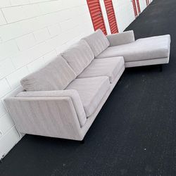 FREE DELIVERY Living Spaces Sectional Couch w/ DEEP Cushions & Chaise