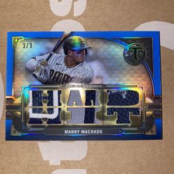 Manny Machado Numbered 3/3 