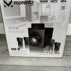 Brand New Morentz MZ-9 Platinum Series 5.1 HD Home Theater System