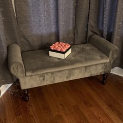 Grey Storage Ottoman 