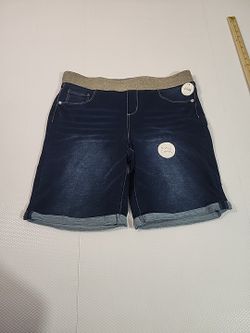 New With Tags Arizona Jean CO BERMUDA Blue Color Soft & Comfy Size 18 1/2 Plus Jc Penny Tag