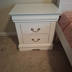 White Small Nightstand 