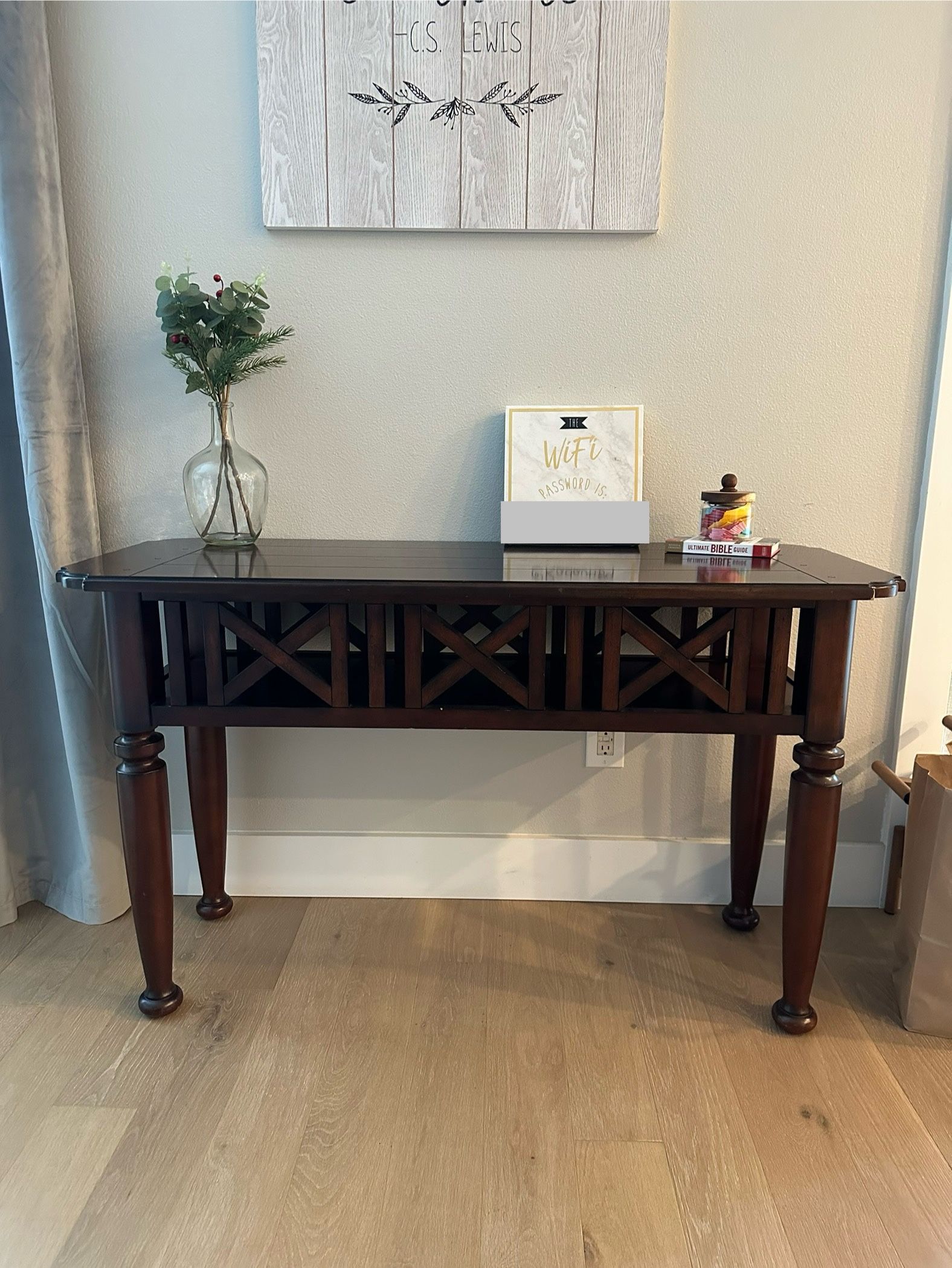 Dark Brown Console Sofa Entry Table