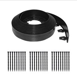ProFlex Tall Wall 60 ft. x 2.5 in. Black Plastic No-Dig Landscape Edging Kit