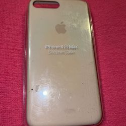 iPhone X s silicone case pink