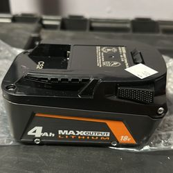 Ridgid Battery 18v Max Output 4Ah New