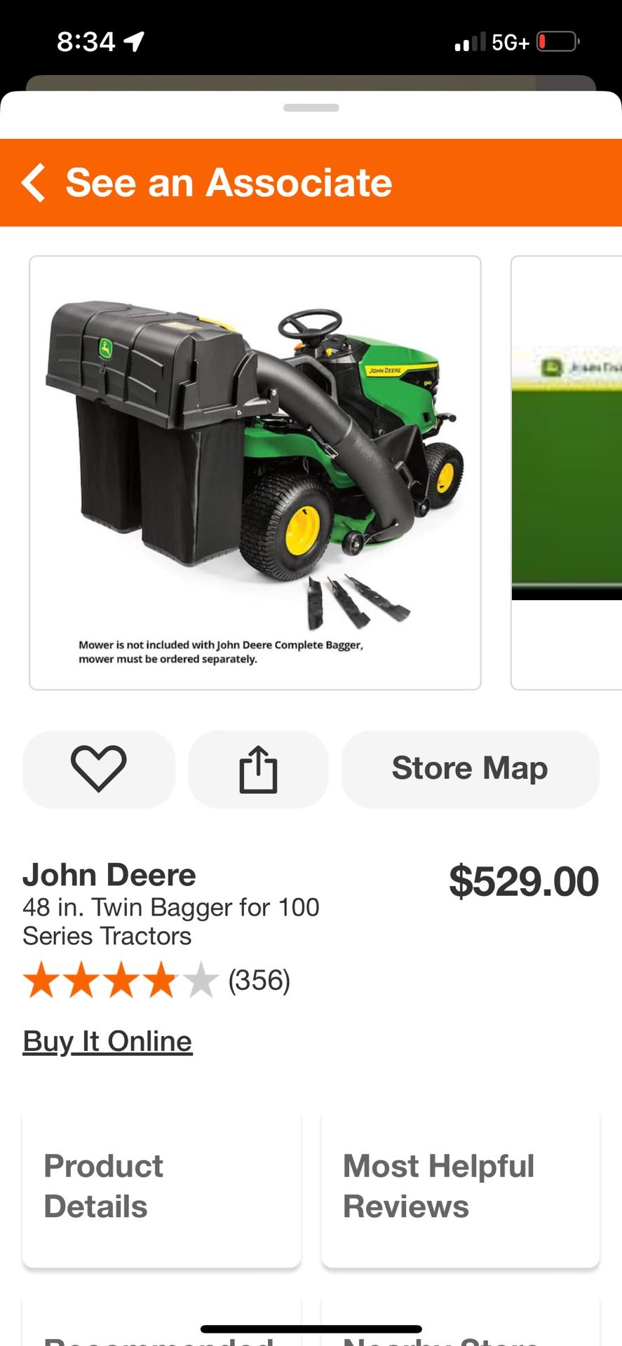 48 in. Twin Bagger for 100 Series Tractors