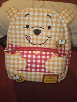 Winnie the Pooh Gingham Mini Loungefly Backpack