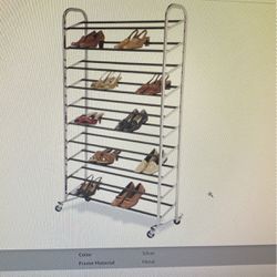 50 Pairs Shoe Rack With Wheels