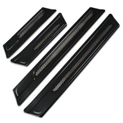 iBeautost Fit for Honda New CRV CR-V 2023 2024 Outside Door Sill Scuff Plate Guard Cover Trims (Carbon Fiber Blacki