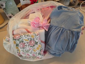 Bag of new born and 0-3 months baby girl clothes
