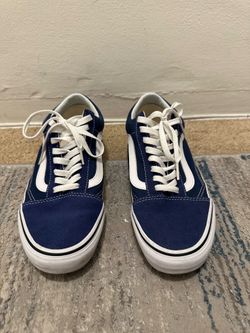 Blue Vans old skool