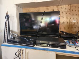 32 in Proscan color TV and assorted DVD players.