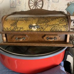 Vintage London Leather Wooden Jewelry Box Treasure Box