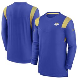 Men’s Los Angeles Rams Nike Sideline Tonal Logo Performance Player Long Sleeve T- Shirt