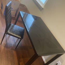 Black Glass Dining Room Table