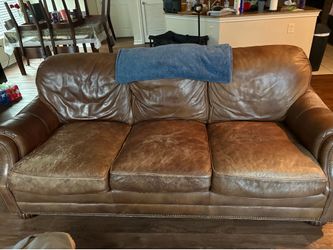 Couch with ottoman.