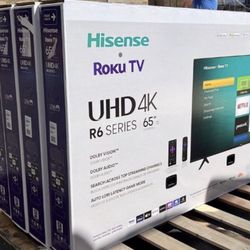65” Hisense Smart 4k Roku Led Tv 