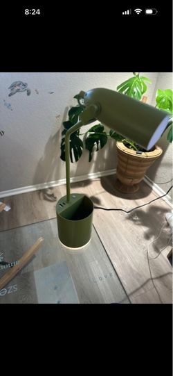 Green Desk Lamp with Pen Holder Base