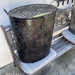 Excellent Condition Metal And Plastic Laundry Hampers