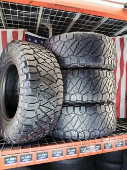 LT35X12.50R18 NITTO RIDGE GRAPPLER ALL TERRAIN OFF ROAD 4X4 35/12.5R18 TRUCK JEEPS USED TIRES SET 
