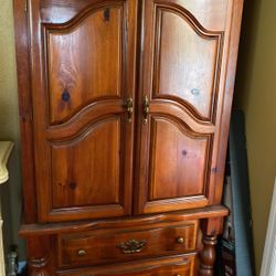 Beautiful Solid Cherry Wood Armoire 