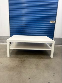 Large white coffee table