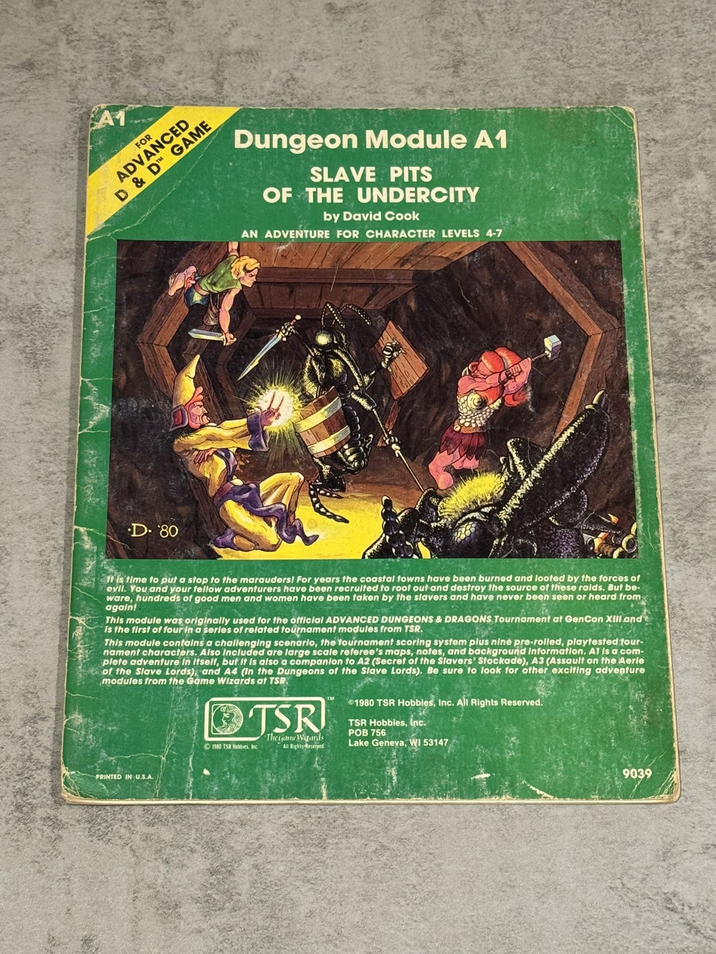 Dungeons & Dragons D&D "Slave Pits of the Undercity" (1st Ed., 1980) TSR#9039