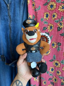 Y2K Harley Davidson biker bear babe plush