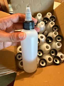 20 Pack 4oz Boston Squeeze Bottles,Clear Dispensing Bottles With Twist Top Cap
