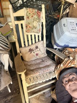 Wooden Rocking Chair WHITE 