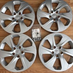 OEM Toyota 17-Inch Hubcap Fits 2019-2025 Rav4, 42602-0R040 Set Of 4 W/ Lug-nuts