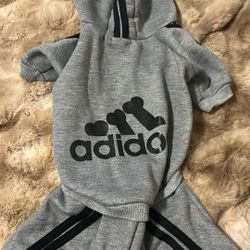 Adidog Hoodie Sweats Dog Clothes Onesie 