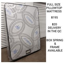FULL SIZE PILLOWTOP MATTRESS - IN STOCK NOW