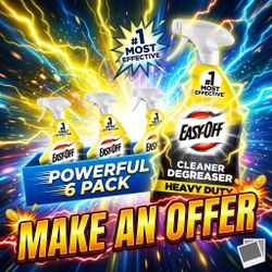 Easy-Off Cleaner Degreaser Heavy Duty Spray 6-Pack Kitchen Garage Workshop NEW