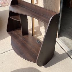 Floating Desk Brown Wood