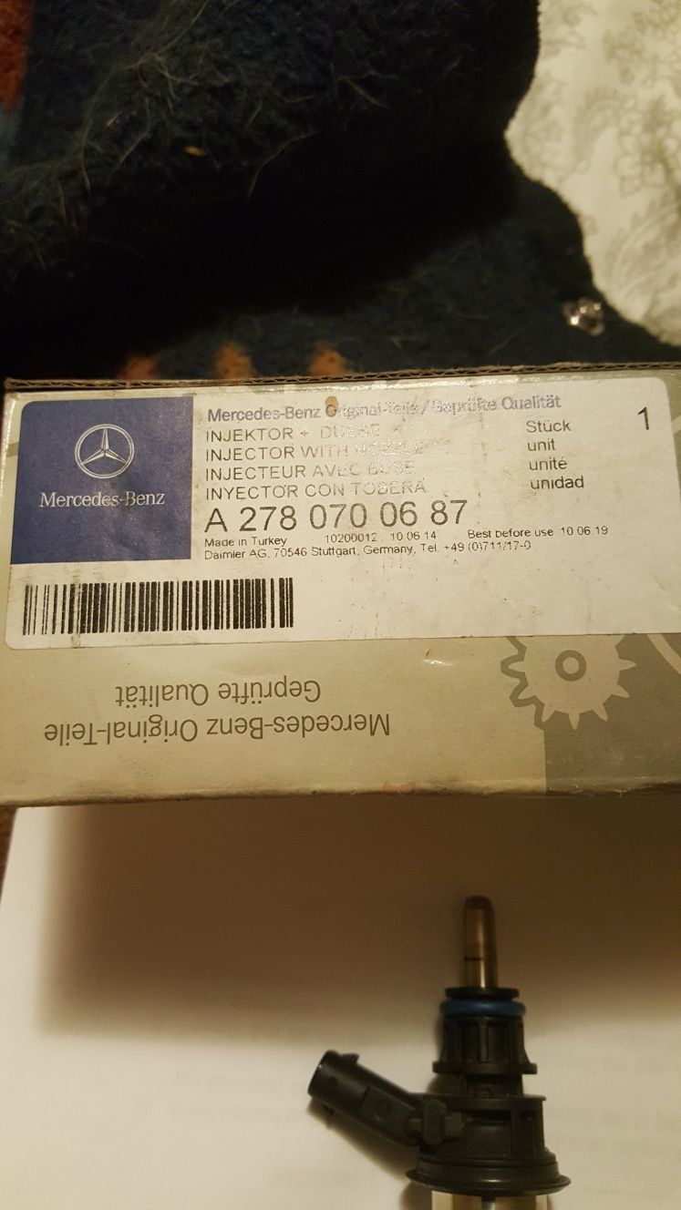 2014 MERCEDES BENZ HIGH PRESSURE FUEL INJECTOR A 278 070 06 87