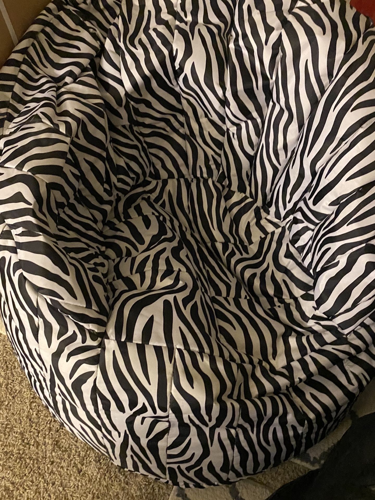 Zebra Print Bean Bag Chair