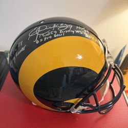 Eric Dickerson FULL SIZE Signed AUTHENTIC  HELMET Rams 5 Inscriptions Creative