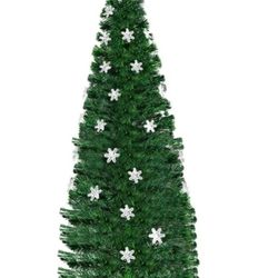 6ft Pre Lit Artificial Christmas Tree. Led Lights and stand.