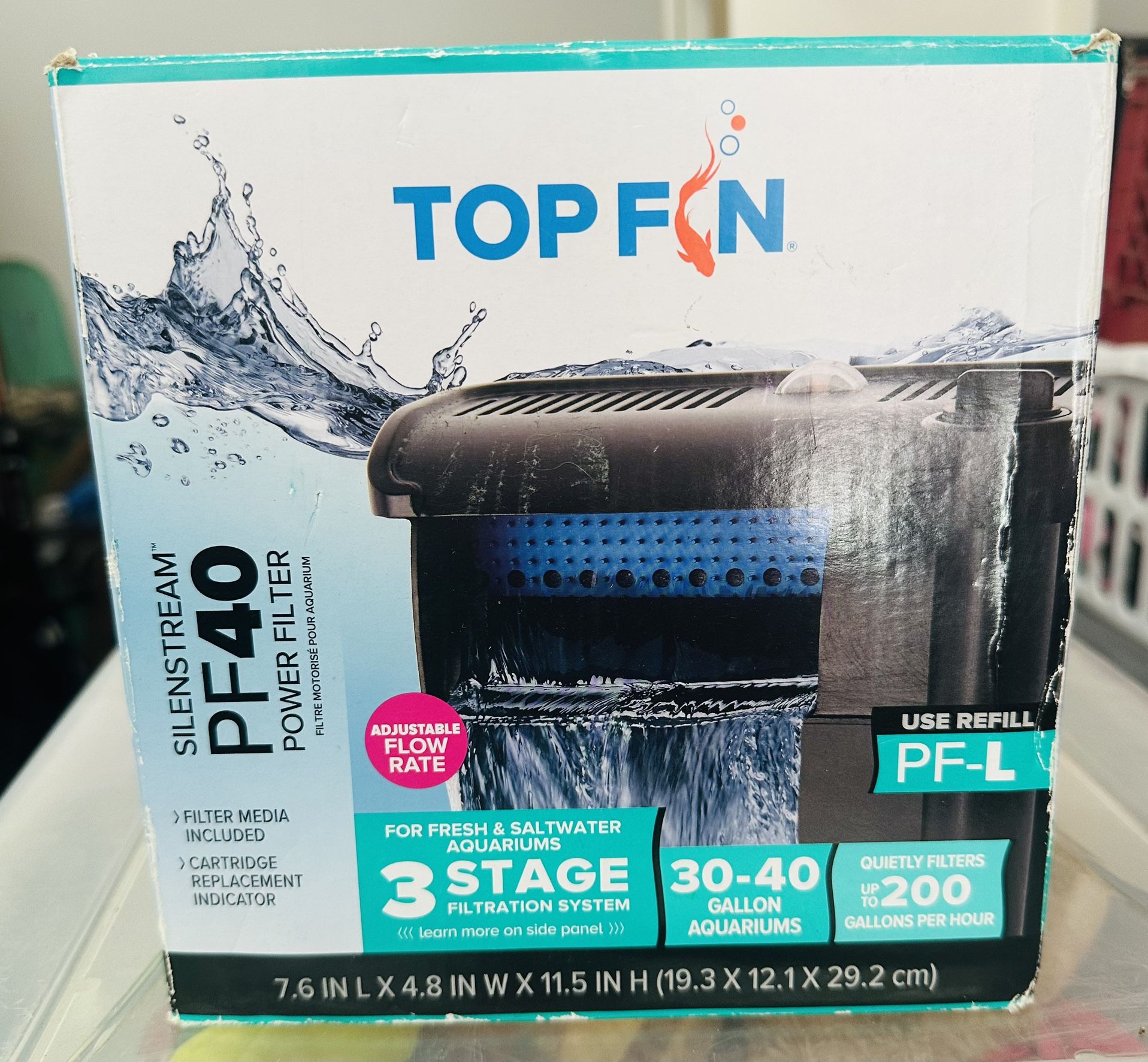 Top Fin Silenstream PF40 Power Fish Aquarium Filter