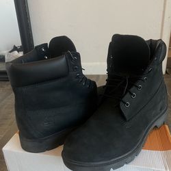 Black Suede Timberland Boots Size 11.5