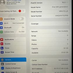 iPad 6th Gen WiFi And Cellular 