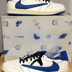 Jordan 1 Fragment x Travis Scott Sail Military Blue DM7866-104 (Brand New)