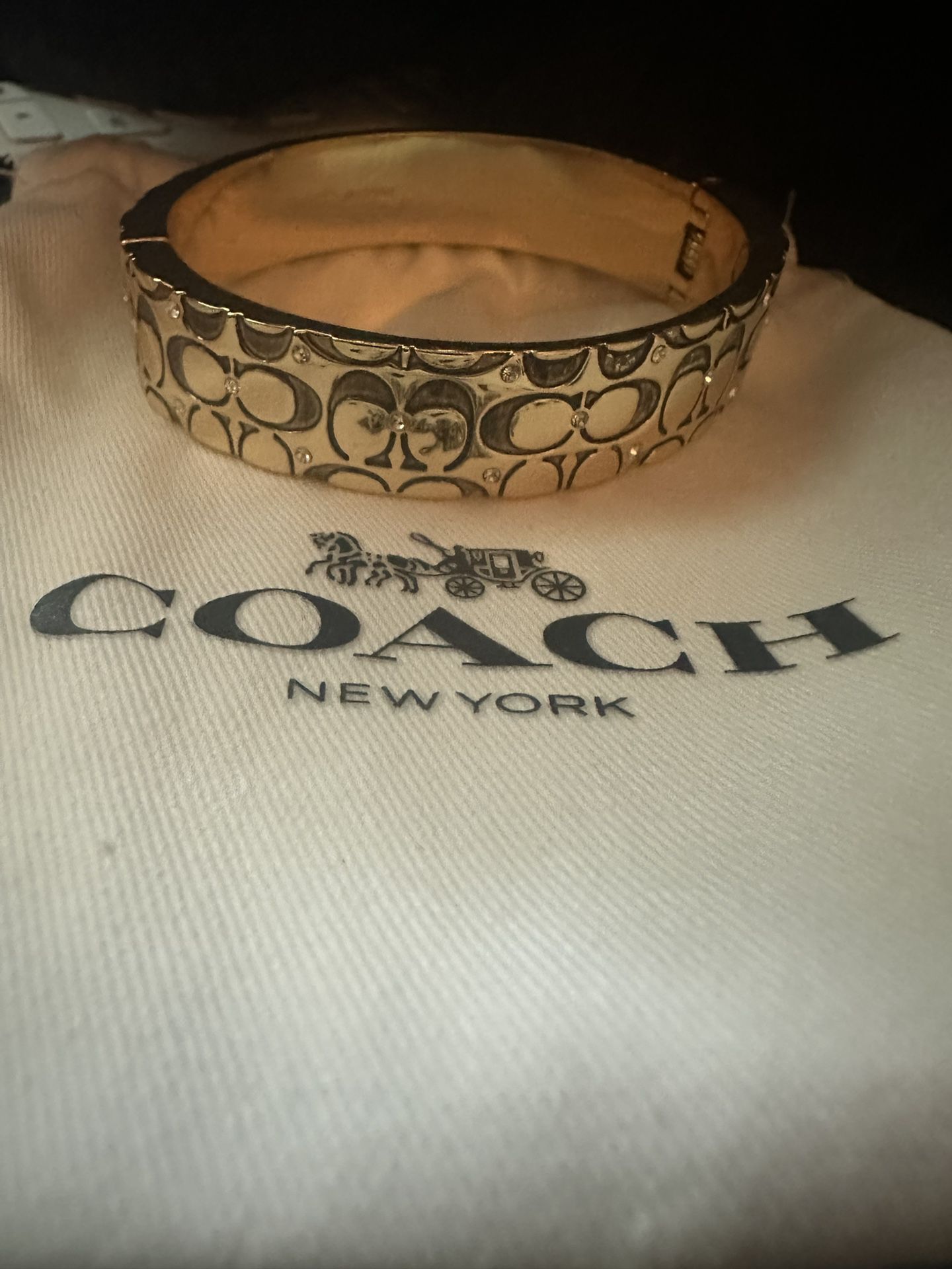 Gold Coach Cuff Bracelet