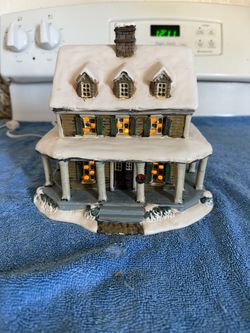 Christmas house with light