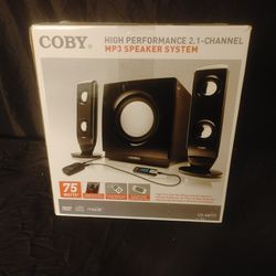 Coby CS-MP77 High Performance 2.1 Channel Computer Speaker System MP3