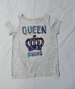 Children’s Place Sequence, Queen Shirt, Girls Size 5-6