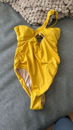 Yellow One Piece Bathing Suit